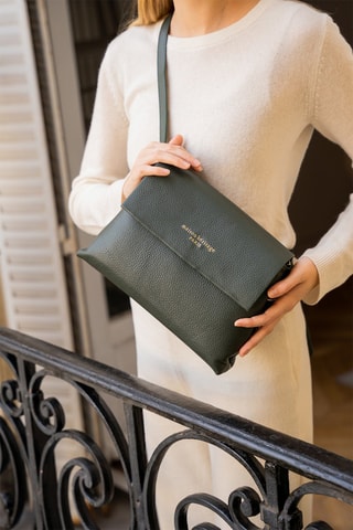 Sac bandoulière en cuir Vaya - Vert foncé