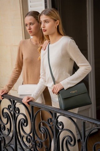 Sac bandoulière en cuir Vaya - Vert foncé