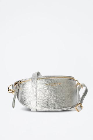 Sac banane en cuir Kimi - Argenté