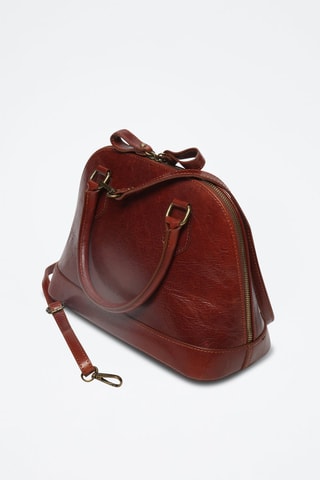 Sac bandoulière en cuir Yasu - Marron