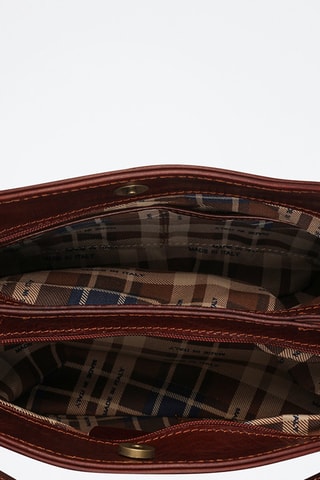 Sac bandoulière en cuir Malia - Marron foncé
