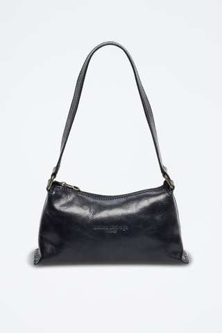 Sac porté épaule en cuir Haven - Bleu marine