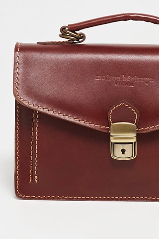 Porte-documents en cuir Marcelus - Marron