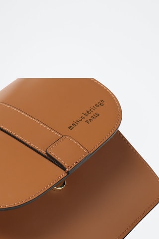 Sac porté épaule en cuir Ligou - Camel