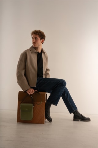Sac bandoulière en cuir Emir - Vert