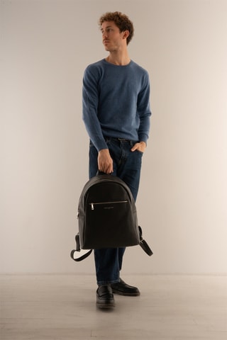Sac à dos en cuir Jonas - Noir