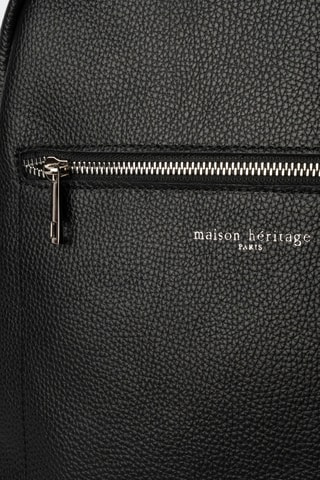 Sac à dos en cuir Jonas - Noir