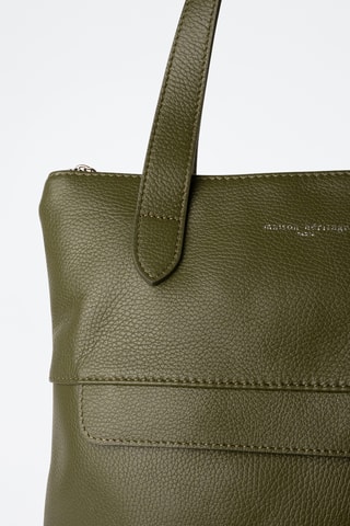 Tote bag en cuir Enzo - Vert