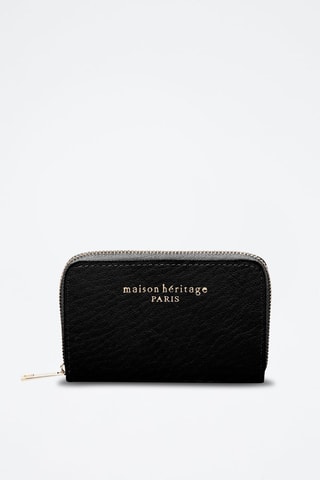 Compagnon en cuir Mini Moni Box - Noir