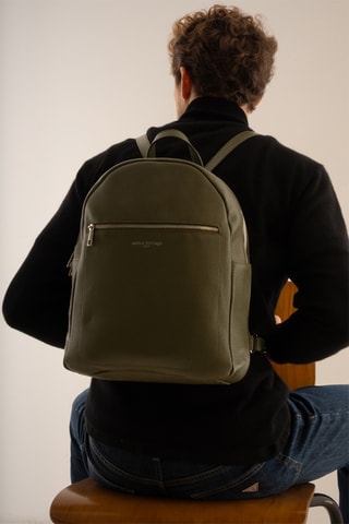 Sac à dos en cuir Jonas - Vert