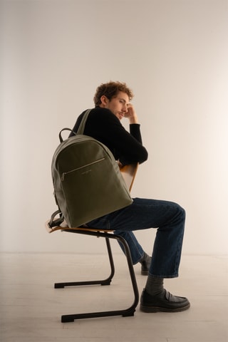 Sac à dos en cuir Jonas - Vert