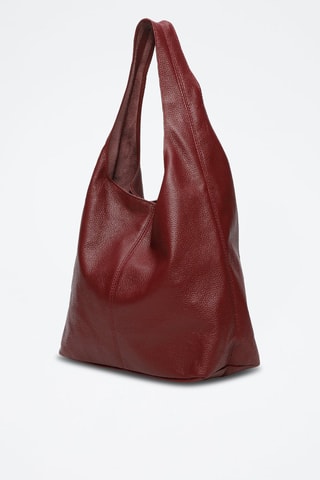 Sac porté épaule en cuir Rebe - Bordeaux