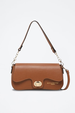 Sac porté épaule en cuir Lina - Camel
