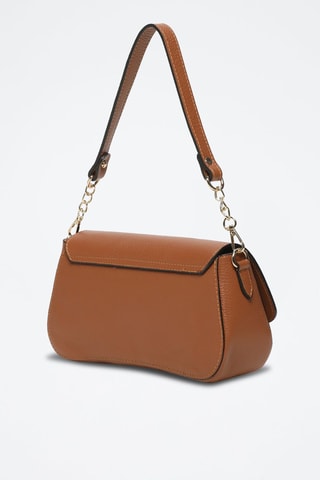Sac porté épaule en cuir Lina - Camel