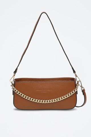 Sac porté épaule en cuir Pika - Camel
