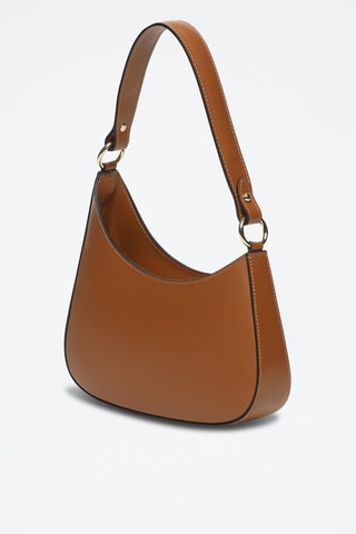 Sac porté épaule en cuir Aline - Camel