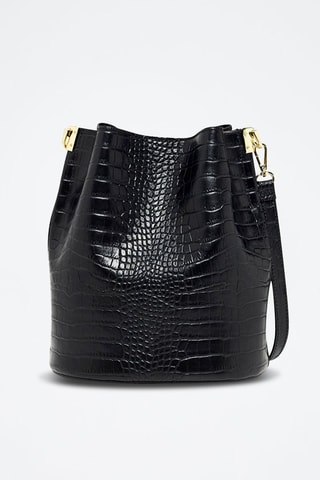 Sac seau en cuir Bruna - Noir