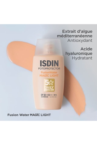 Crème solaire visage teintée Fusion Water Magic Light SPF 50 - 50 ml