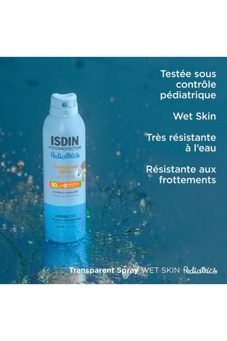Crème solaire corps Transparent Spray Wet Skin Pediatrics SPF 50 - Dès 3 ans - 250 ml