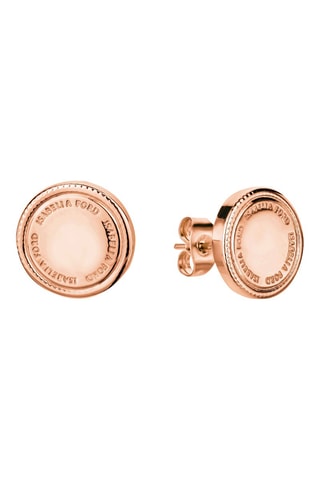 Set Stalen Quartz Horloge, diamanten en oorbellen Sophia