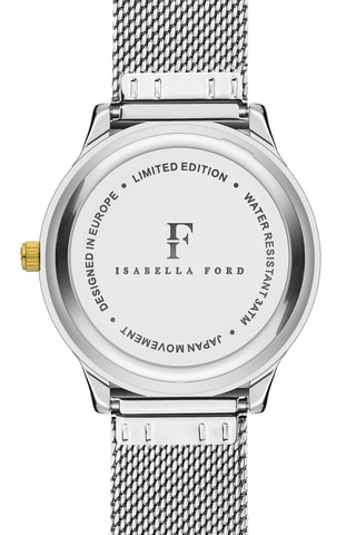 Stalen Quartz Horloge met Diamant Olympe