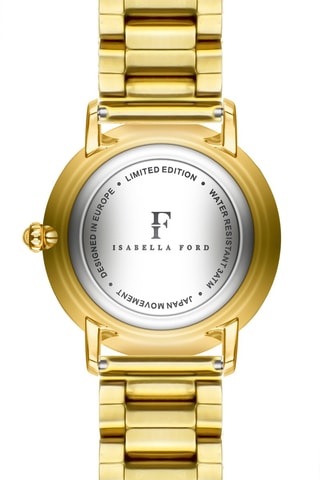 Stalen Quartz Horloge met Diamanten Selene