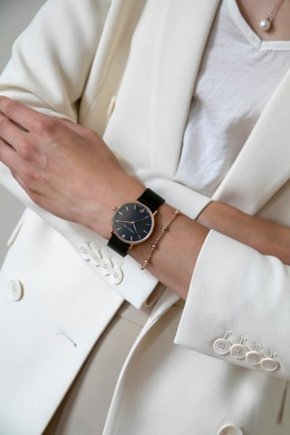 Stalen Quartz Horloge met Diamant Florence