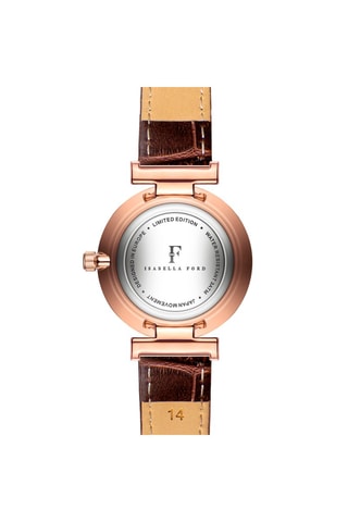Leren Quartz Horloge met Diamant