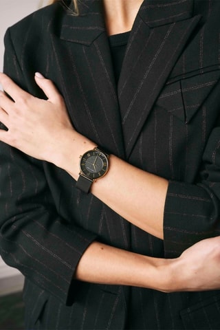 Stalen Quartz Horloge met Diamant Estelle