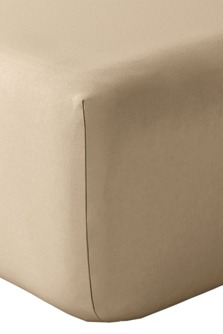 Perkalkatoenen Hoeslaken 80 Draad/cm² - Linnenkleurig