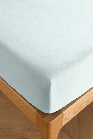 Drap-housse en coton 57 fils/cm² - Menthe