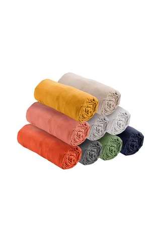 Drap-housse en gaze de coton 57 fils/cm² - Blanc