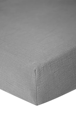 Drap-housse en gaze de coton 57 fils/cm² Noah - Anthracite