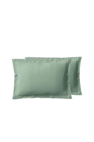 Perkalkatoenen Kussensloop 80 Draad/cm² - Groen