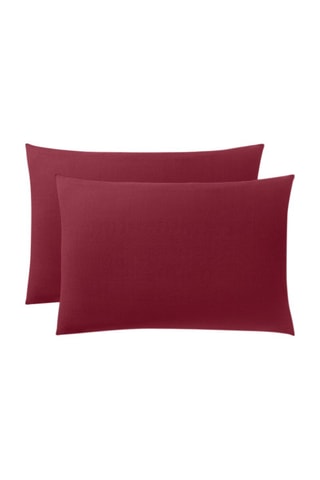 Taie d'oreiller en coton 57 fils/cm² - Bordeaux