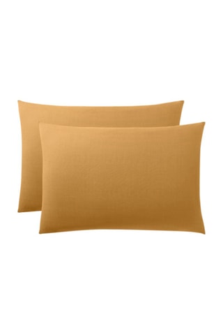 Taie d'oreiller en coton 57 fils/cm² - Miel 
