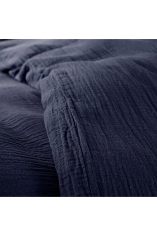 Parure de couette en gaze de coton 57 fils/cm² - Bleu foncé