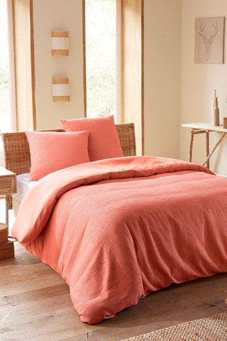 Conjunto de edredão em algodão colmeia 57 fios/cm² - Rosa