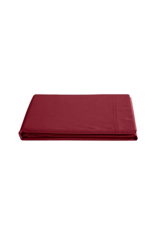 Drap plat en coton 57 fils/cm² - Bordeaux
