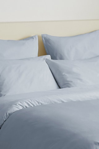 Conjunto de lençóis em algodão 57 fios/cm² - Azul-celeste