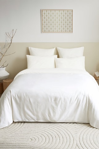 Parure de draps en coton 57 fils/cm² - Blanc