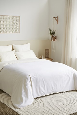 Parure de draps en coton 57 fils/cm² - Blanc