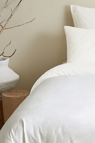 Parure de draps en coton 57 fils/cm² - Blanc