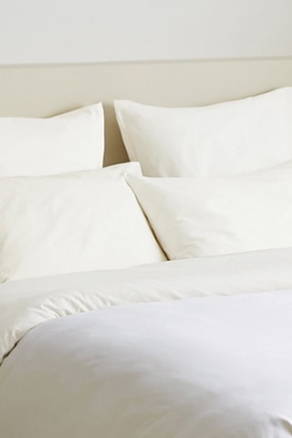 Parure de draps en coton 57 fils/cm² - Blanc