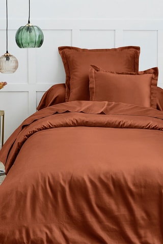 Housse de couette en coton 57 fils/cm² - Paprika