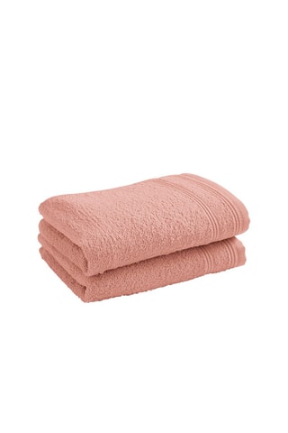 2 Serviettes Invite Eponge 100% Coton "Spa" 30 x 50 cm Blush