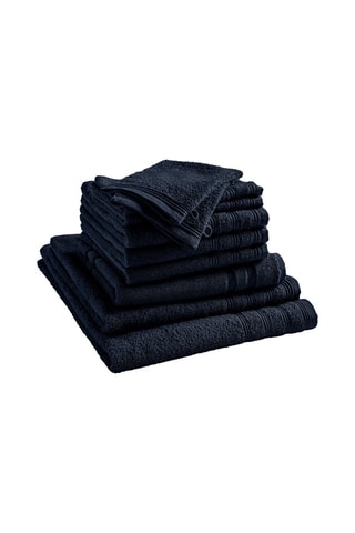 Conjunto de banho - 10 peças - Azul-marinho