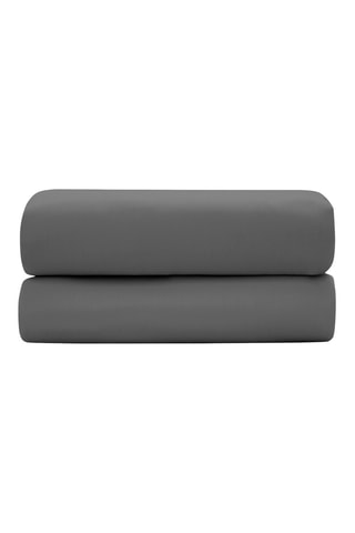 Drap-housse en satin de coton 120 fils/cm² Prestige - Anthracite