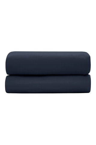 Drap-housse en satin de coton 120 fils/cm² Prestige - Bleu nuit