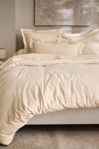 Taie d'oreiller en satin de coton 120 fils/cm² Prestige - Crème